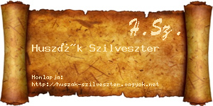 Huszák Szilveszter névjegykártya